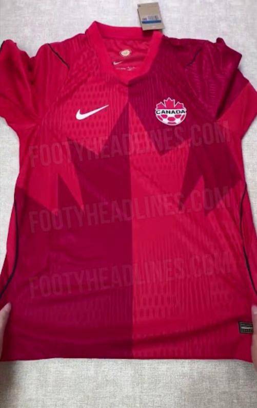 加拿大队2026世界杯主场球衣曝光